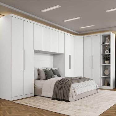 Imagem de Guarda Roupa Modulado Casal Safira 11 Portas Branco