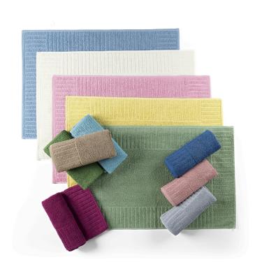 Imagem de Toalha de Piso Slim Gramatura 600g/m² Base Reforçada 01 Peça 100% Algodão - Céu Nublado