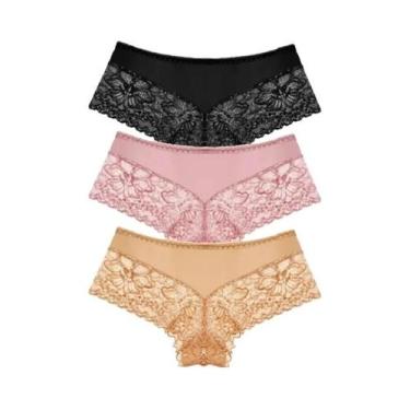 Imagem de Conjunto De Calcinhas Sexy De Renda Para Mulheres, G Strings Florais R