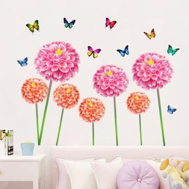 Imagem de Adesivos de parede Creative Dreamy Dandelion and Butterfly PVC - yiwei