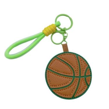 Imagem de Chaveiro Creative Basketball em couro PU com detalhes em verde - Yiwei