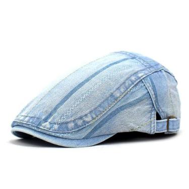 Imagem de Boné plano Gatsby Newsboy Hat Scally Cap Jeans e algodão unissex - Yiw