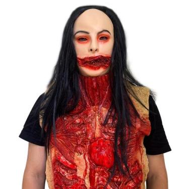 Imagem de Máscara de cosplay Halloween Horror Bloody Rotten Face Zombie - yiweis