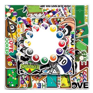 Imagem de Pacote de adesivos de bilhar, 50 unidades à prova d'água para adolesce