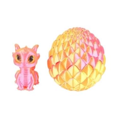 Imagem de Conjunto De Ovos De Dinossauro Impressos Em 3D Multicoloridos Com Tamp