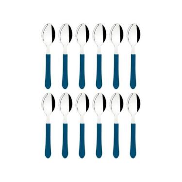 Imagem de Conjunto de Colheres de Mesa Tramontina Leme Azul Oceano 12 Peças, Azu