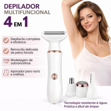 Imagem de Depilador Elétrico Portátil Recarregável Para Remoção de Pelos Com Alt