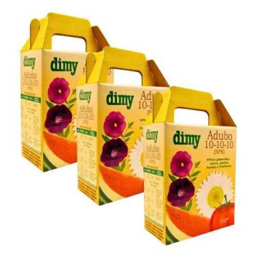 Imagem de Fertilizante Adubo Npk 10-10-10 3kg Dimy Jardim Flor Horta