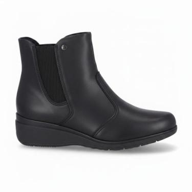 Imagem de Bota Anabela Piccadilly Cano Curto Feminina, Preto, 36