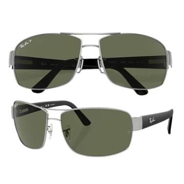 Imagem de Óculos de Sol Ray Ban Prata Fosco Polarizado RB3503L Tamanho 66
