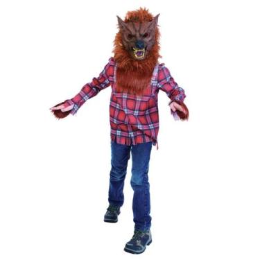 Imagem de Fantasia Lobisomem Infantil Com Máscara Lobo - Studio Das Festas, P