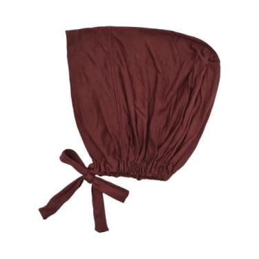 Imagem de Touca Hijab Modal Feminina, Turbante Interno Com Cordão, Chapéu Islâmi