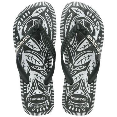 Imagem de Chinelo Havaianas Feminino Tira Larga Ginga Original, Verde oliva, 33/