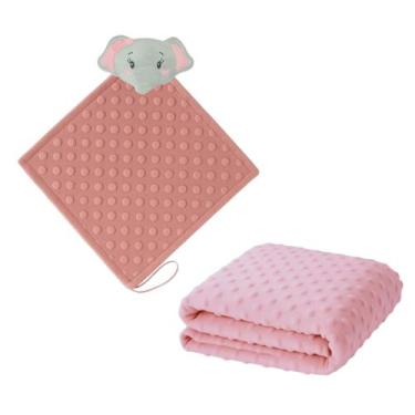 Imagem de Manta Cobertor Alto Relevo + Naninha com Pelucia para Bebê - Xukinha S
