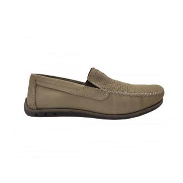 Imagem de Mocassim Pegada Em Couro Masculino, Areia, 42