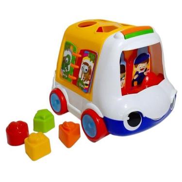 Imagem de Baby Bus Brinquedo Didático Educativo -MercoToys, Amarelo