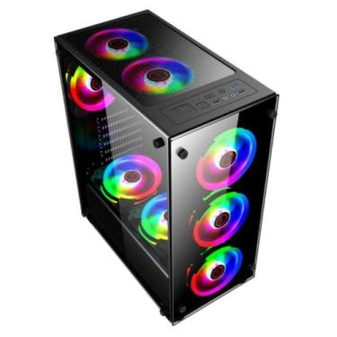 Imagem de Gabinete Gamer Vidro Usb3.0 Xway 01150 Com 8 Fan Cooler, RGB
