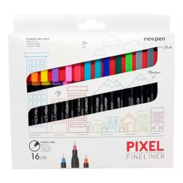 Imagem de CANETA NEWPEN PIXEL FINELINER PONTA FINA 0.5 mm 16 CORES