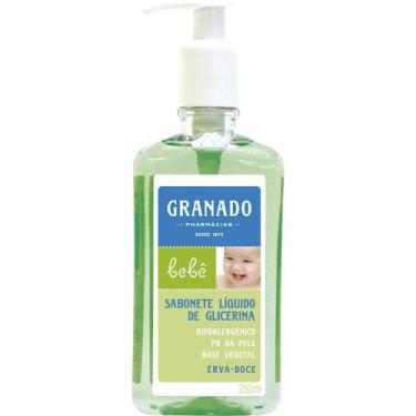 Imagem de Sabonete bebê glicerinado granado hipoalergênico 250ml erva doce