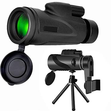 Imagem de Telescópios monoculares com zoom à prova d'água 12X50 HD para adultos e crianças, com suporte para smartphone e tripé para observação de pássaros, caminhadas, viagens