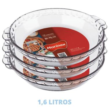 Imagem de Forma Filetada 1,6L Travessa Vidro Temperado Marinex - 3 Un