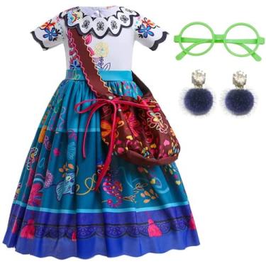 Imagem de Fantasia infantil para meninas Mirabel Isabela fantasia de Halloween para cosplay (E, 11-12 anos)