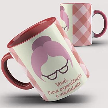 Imagem de Caneca Vermelha Vovó Experiência e Vitalidade 54ia