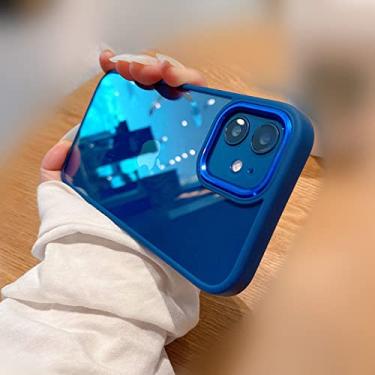 Imagem de Capa de armadura transparente à prova de choque para iPhone 13 12 11 Pro Max X XR XS 7 8 Plus SE2 Proteção de Câmera de Metal Capa Híbrida, C, Para i7, i8