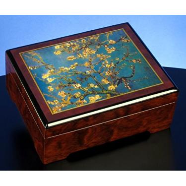 Imagem de The San Francisco Music Box Company Caixa de joias musical Van Gogh Flor de amêndoa 4800 cm