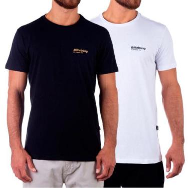 Imagem de Kit 2 Camisetas Billabong 2Pk Walled Sm23 Branco/Preto