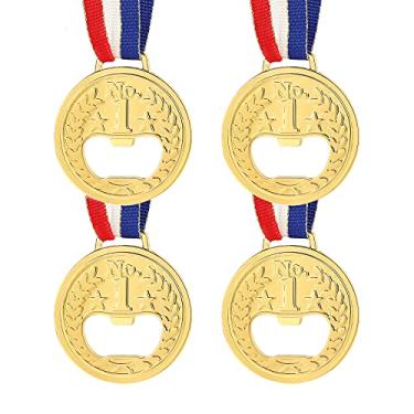 Imagem de Abridor de garrafa em forma de medalha de ouro número 1 abridor de garrafa abridor de cerveja para cozinha doméstica, bar, restaurante