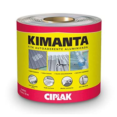 Imagem de Fita adesiva impermeável para vedação em telhados, galpões, lajes. CIPLAK KIMANTA ALUMINIO, Rolo 15cm x 10m