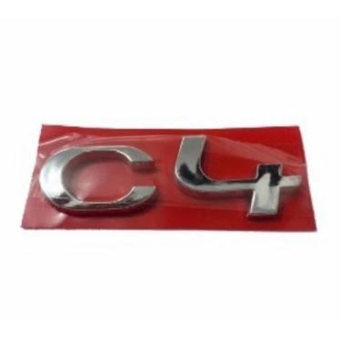 Imagem de Emblema C4 Letreiro Cromado Novo Citroen Linha 2013 Acima Fita 3M - Ci