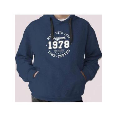 Imagem de Moletom Casaco Original 1978 Blusa Canguru AL7 Store, Azul marinho, G