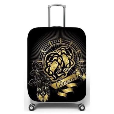 Imagem de Capa para mala de viagem M, medidas max C40x A59 x P27cm Gemeos Preto 