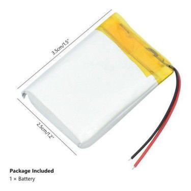 Imagem de (1pc) Pilha Bateria 3,7v Baba 6mm X 25mm X 35mm 600 Mah  2 F - KMIG