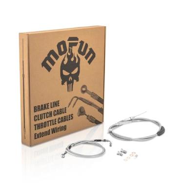 Imagem de Mofun Hydraulic Front Brake Line Kit Non-ABS and Clutch Cable Compatible with Harley Sportster 1200 883 2004-2013, Fit 10" Handlebar Chrome