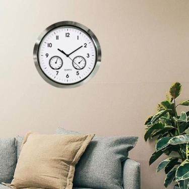 Imagem de Relógio de Parede Dourado e Prata Decorativo Luxo - Yeet, Prata