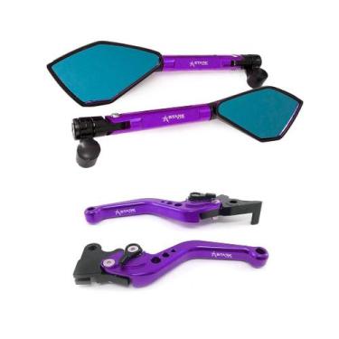 Imagem de Manete Esportivo Retrovisor Moto Cg Titan Pop freio a lona - NoBrand, 