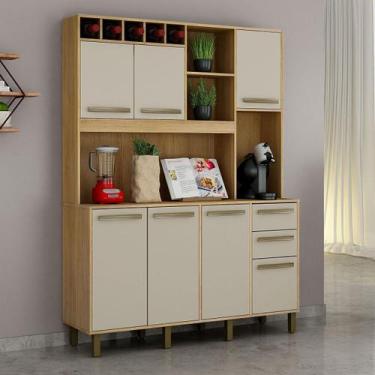 Imagem de Armário de Cozinha Granada 6 Portas 3 Gavetas Valdemóveis, Cinamomo/Of