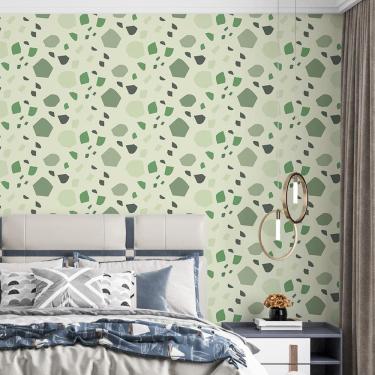 Imagem de Kit 8 Rolos Papel De Parede Adesivo Granilite Verde 3,0M