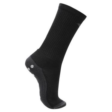 Imagem de Meia Mizuno Grip Cano Médio Antiderrapante Tam. 39-44, Preto, 39-44