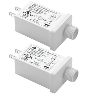 Imagem de Makevivi Adaptador De Fonte Alimentação Inflável Reposição Para Quintal - 12 V 1,0 A, 2 Peças, Plugue Classe 2, Branco Iluminação Árvore Natal/Decorações Infláveis Ação Graças
