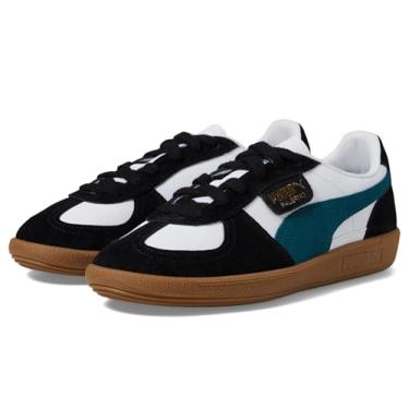 Imagem de PUMA Tênis infantil unissex Palermo (criança grande), Puma Branco/Verde Frio/Preto PUMA, 20 BR