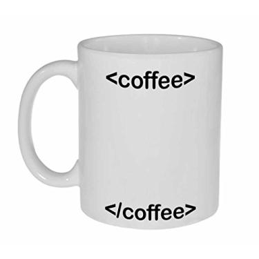 Imagem de Neurons Not Included Caneca engraçada de programação de computador HTML Coffee