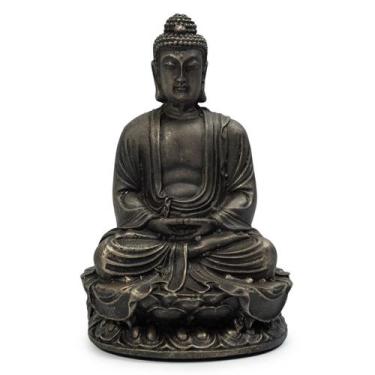 Imagem de Buda Hindu Sidarta Tailandês Indiano Enfeite Resina Peq 11cm - M3 Deco