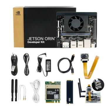 Imagem de N-VIDIA Jetson Orin Nano 8 GB RAM Super Board (oficial) 67Tops Kit de placa de desenvolvimento para sistemas embarcados e de borda (kit de câmera oficial 8G Adv Kit)