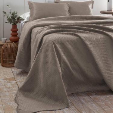 Imagem de Cobre Leito Solteiro Aveludada Bloom Rozac Marrom Cacau