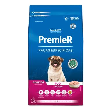 Imagem de Ração Premier Raças Específicas Pug Cães Adultos Frango 2,5kg