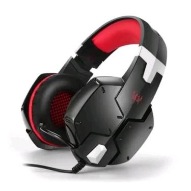 Imagem de Fone De Ouvido Gamer Com Microfone Headset Ej-901- Preto Com Vermelho 